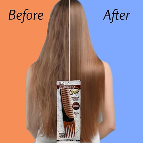 Miniatura 6 de ALAZCO Premium Duo Combo desenredante peine de levantamiento de cabello con dientes anchos para teasing rizado recto grueso húmedo ducha ondulado