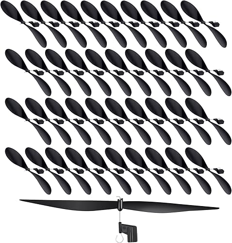 Libima 40 piezas de hélice de plástico para actividades STEM, cuchillas de hélice resistentes al plegado con ganchos de banda de goma para aviones y