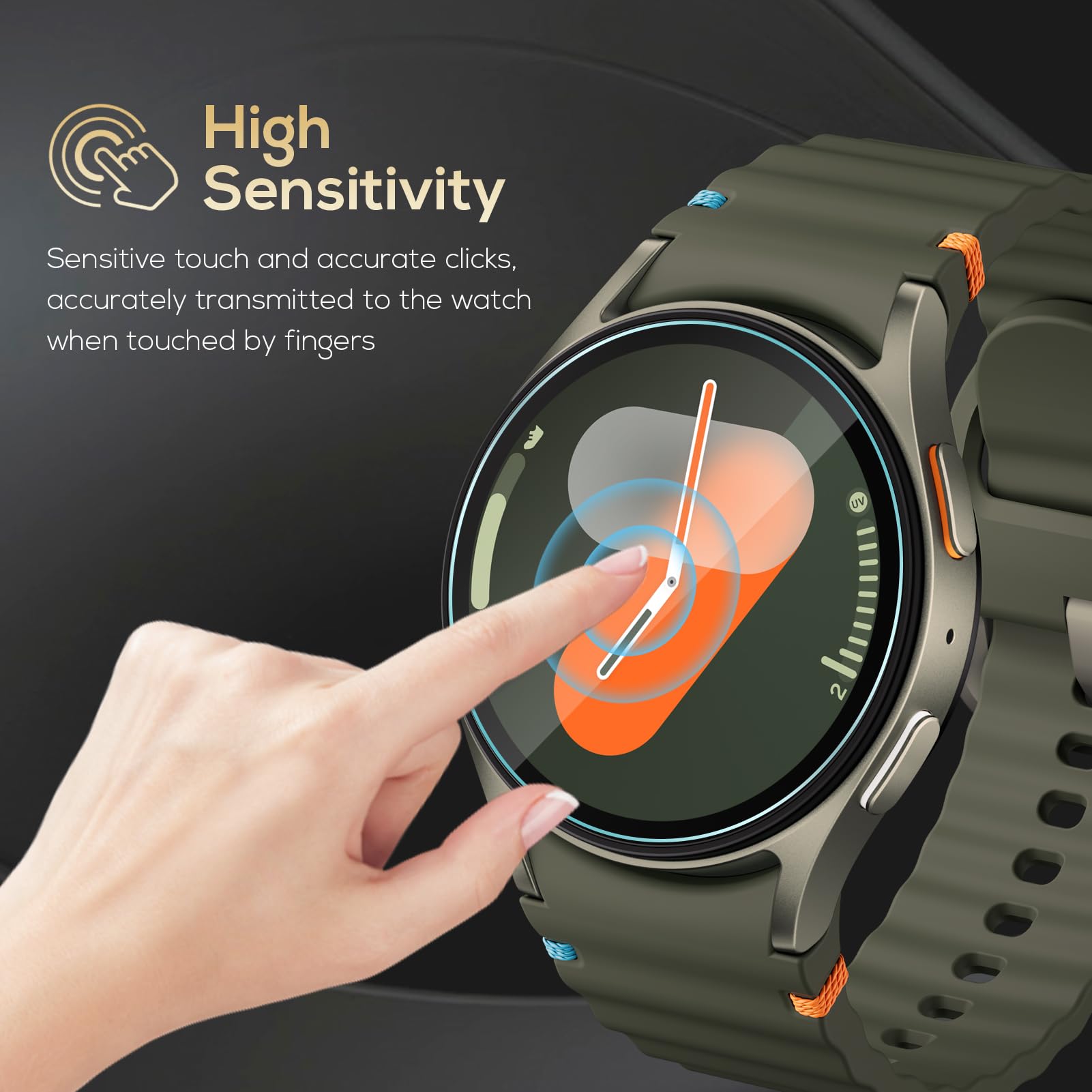 Folia ochronna na wyświetlacz do Samsung Galaxy Watch 7 / 6 / 5 / 4 mm, 44 mm, odporna na zarysowania HD, folia ochronna na wyświetlacz do zegarka Galaxy Watch 4/5/6/7, 44 mm