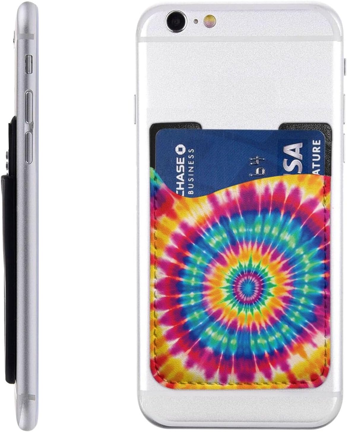 Tie Dye Pattern Phone Card Holder Leather Slim Phone Wallet
