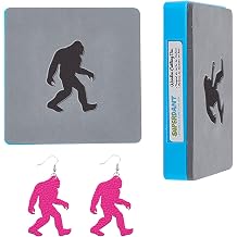 SUPERDANT Sasquatch Wooden Die Cutting Leather Cutting Dies Earrings Die Cut DIY Leather Craft Wood Cutting Die Machine Earrings Sasquatch Jewelry for Women Girls Keychain Making