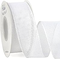 Vista 23 de Ribbli Arpillera con alambre de arpillera, 1-1/2 pulgadas x 10 yardas, plata