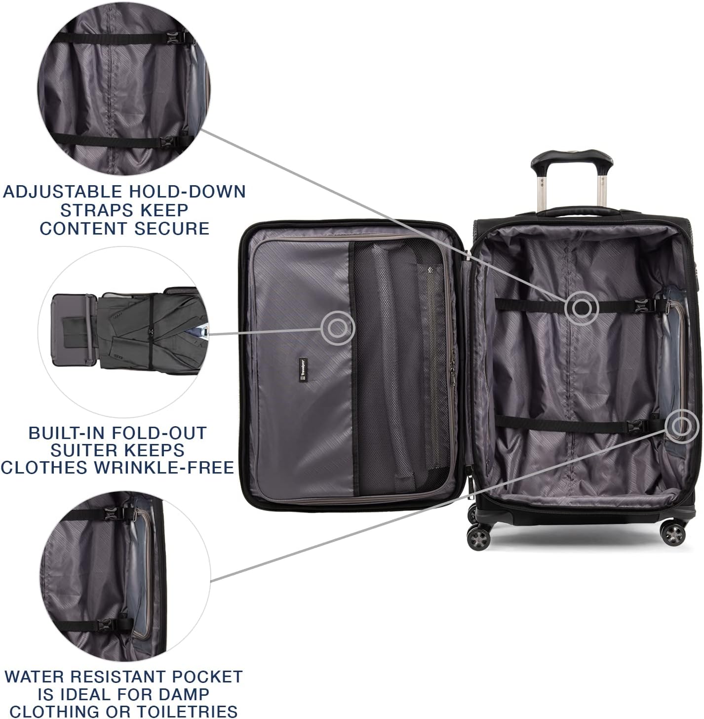 Amazon | Travelpro Crew Versapack ソフトサイド 拡張可能スピナー