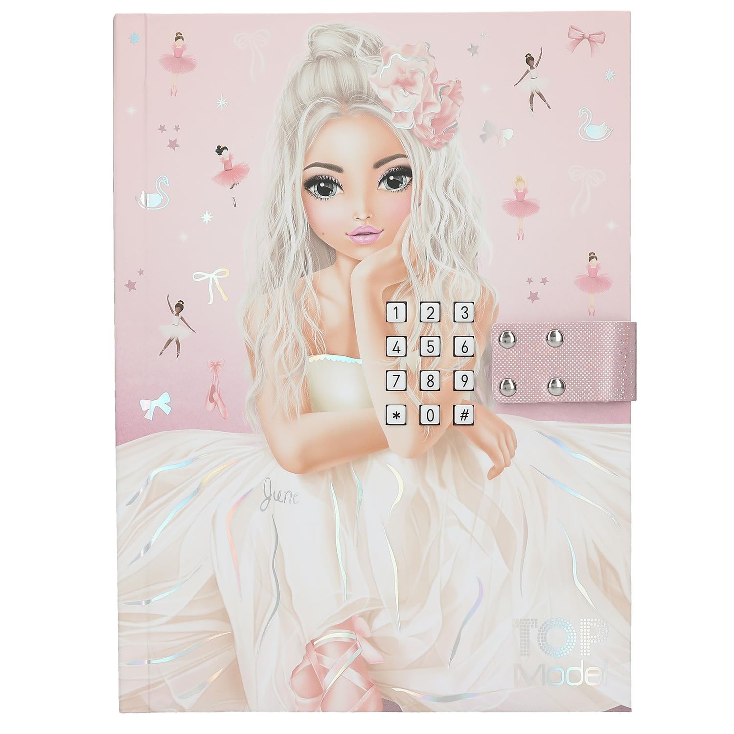 Depesche 13609 TOPModel Ballet Diary with Number Code and Sound, Book with 80 Lined and Colourful Illustrated Pages