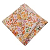 Floral Cotton Pocket Squares for Men Colorful Flower Printed Handkerchiefs Mens Pocket Square for Wedding Prom Party