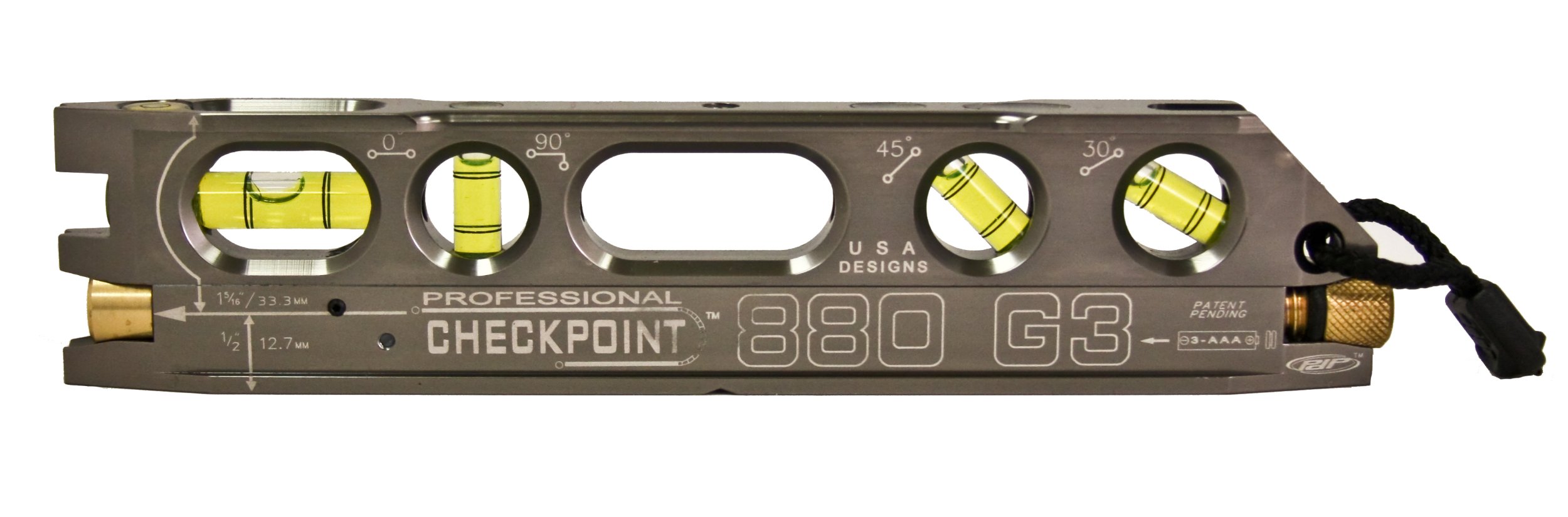 CHECKPOINT 0327PL 880 G3 Laser Torpedo Level, Platinum