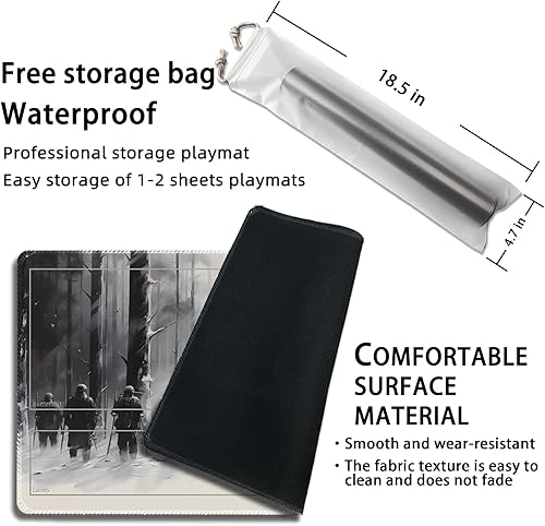 Miniatura 57 de MTG Playmat, Free Storage Bags, 24 x 14 Inches, TCG & Board Game Mat with Zones