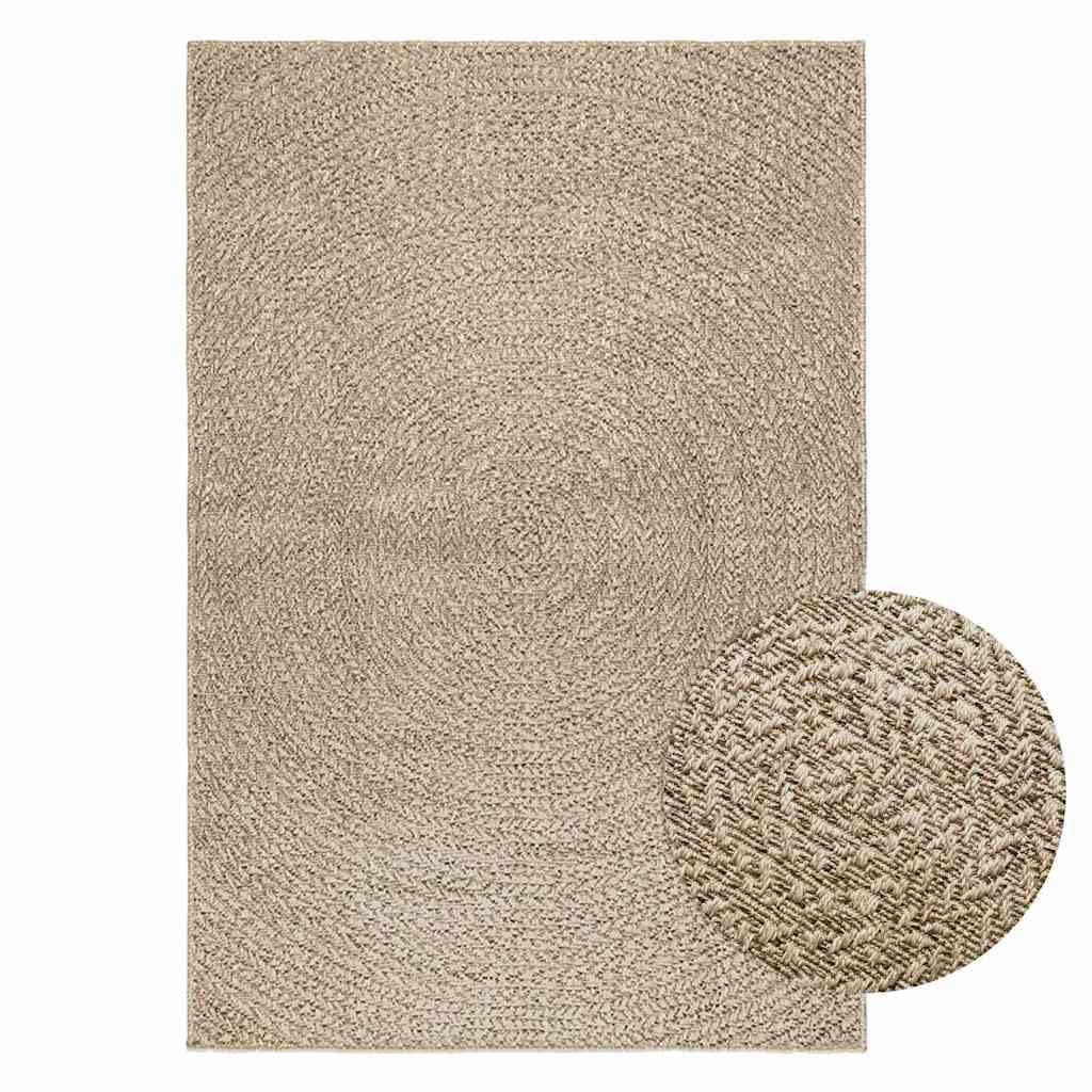 Tapis beige 120 x 170 cm intérieur extérieur aspect jute robuste