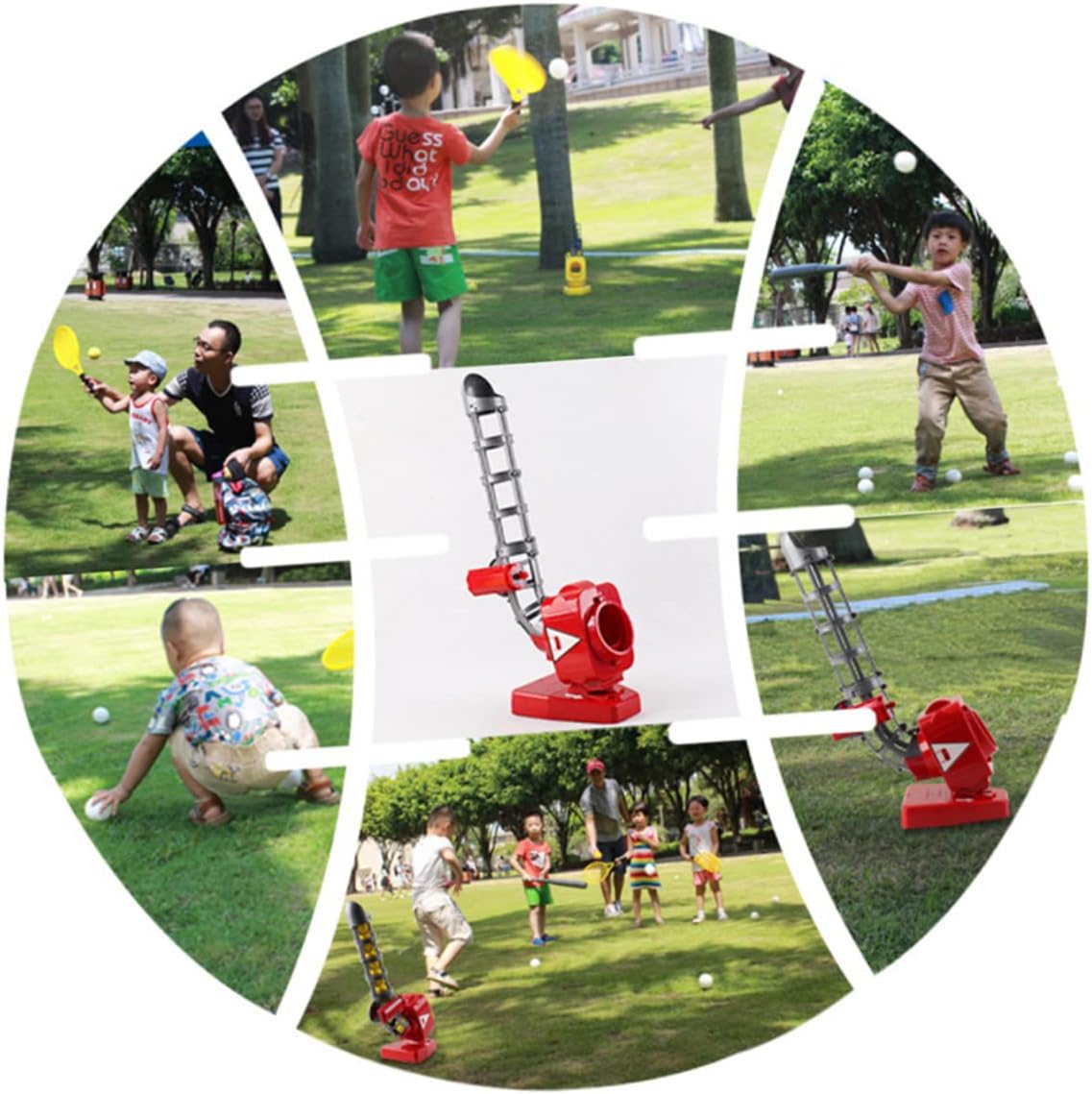 1set Automatic Ball Launcher Boys and Girls Baseball Pitching Machine Outdoor Baseball Trainer Practice Ball Machine for Toy