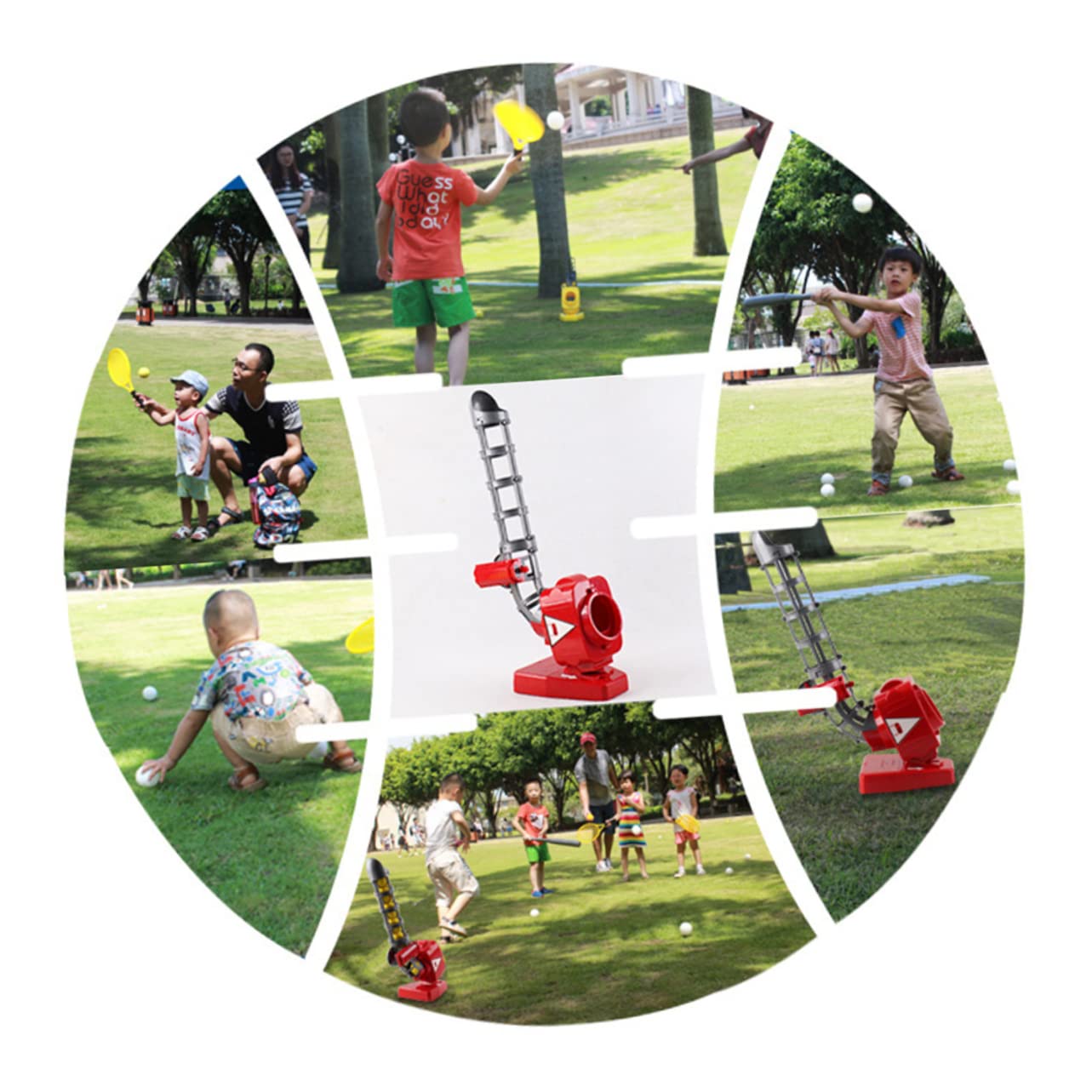 GOOHOCHY 1Set Automatic Baseball Pitching Machine for Self Motion Launcher Training Equipment for Outdoor Indoor Use Tubular Present for Young Baseball