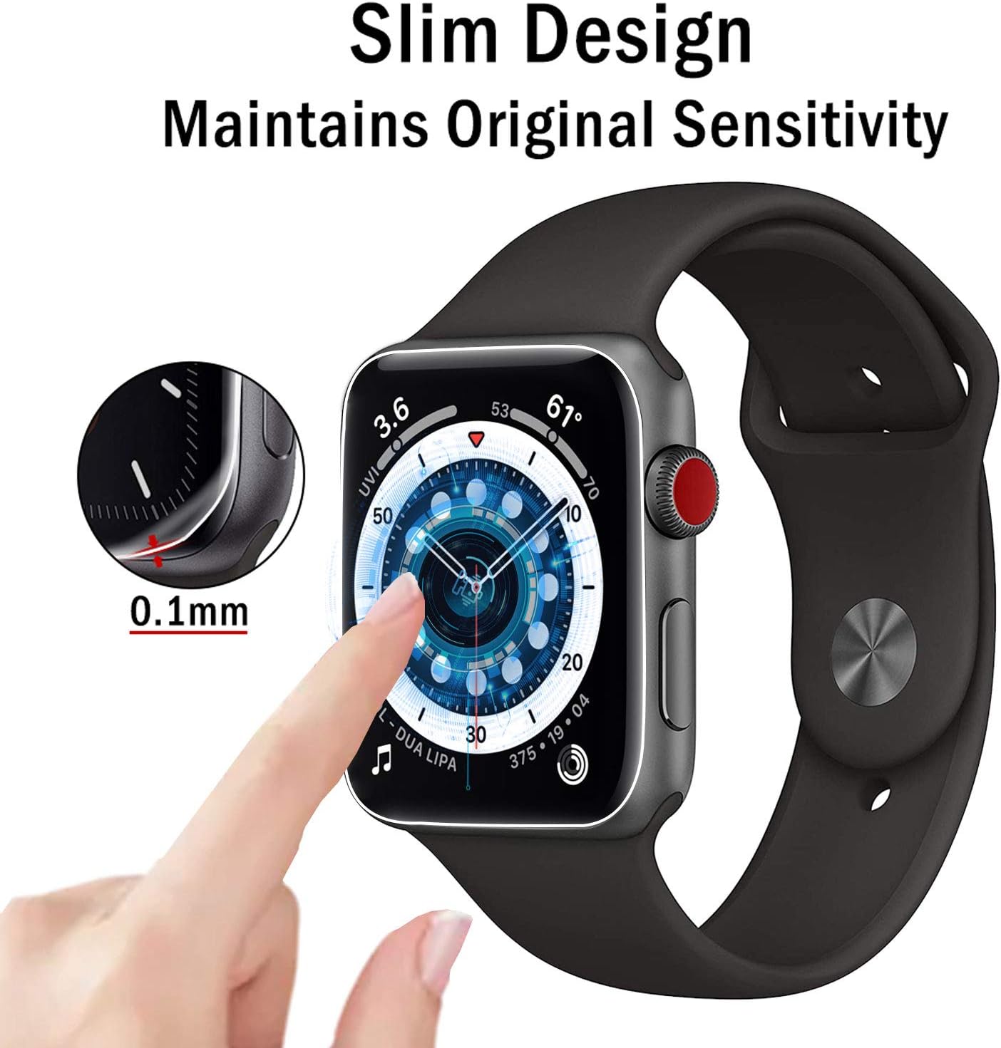 Special [6 Pack] QHOHQ Screen Protector for Apple Watch Series 6/Watch SE 40mm, [Full Coverage] [Bubble-Free] Flexible TPU Anti-Scratch Transparent Soft Film