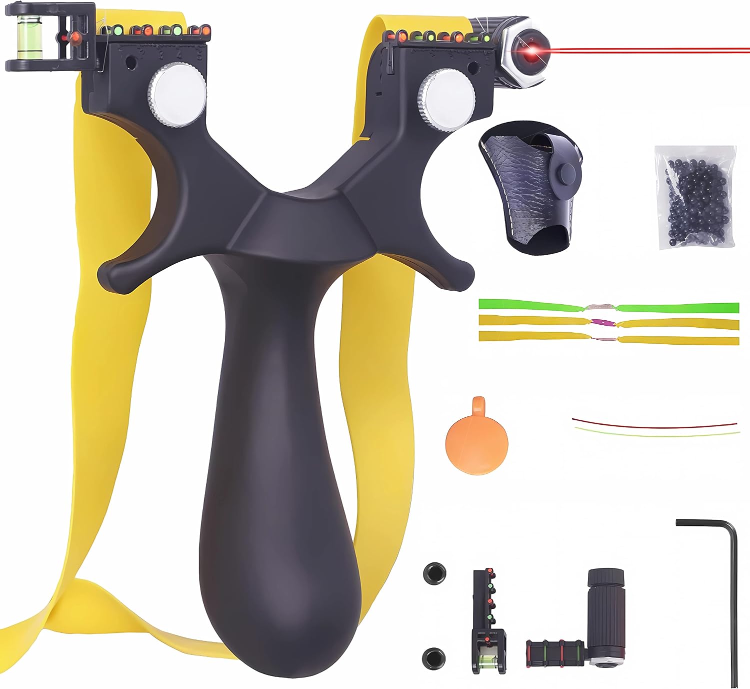SEYUTMRO Slingshot,Professional Slingshots Set,High Precision Flat Leather Slingshot with Fast Bow Special for Outdoor Catapult