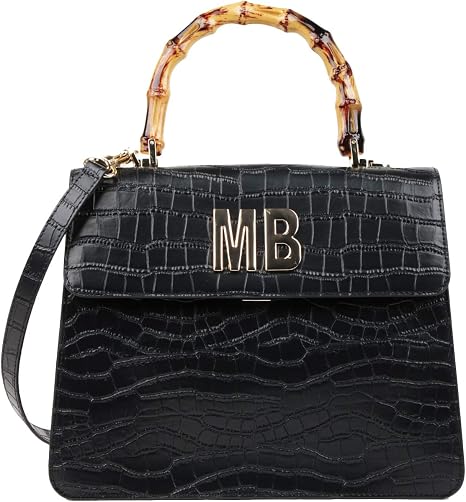 Mia Bag Borsa Doctor Pelle Stampa Cocco Manico Bamboo Donna MOD. 19115MB  Nero : Amazon.it: Sport e tempo libero