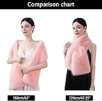 Vista 10 de Dikoaina Bufanda de piel sintética de invierno para mujer Blanco