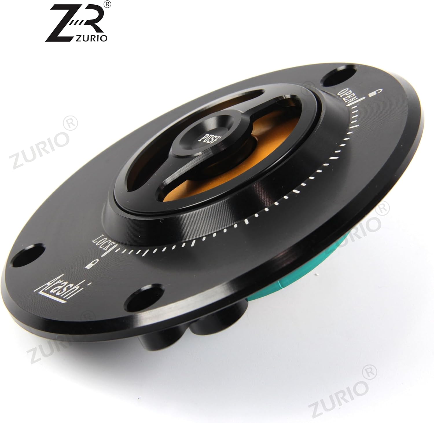 CNC Keyless Fuel Tank Gas Cap Cover for Kawasaki Ninja ZX10R, ZX1400, ZX14R, ZZR1400, ZX6R ZX636, ZX6RR, ZX9R, ZZR1200, ZZR600, ER400 ER4N, VERSY.S 650, VERSY.S 1000 Gold