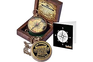 Thoughtful Gift for Grandson: Personalized Compass in Wooden Box