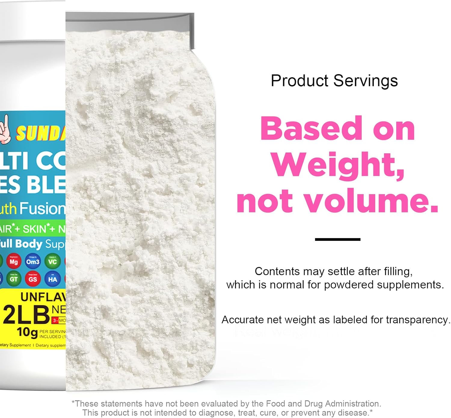 25-In-1 Multi Collagen Peptides Powder, 2lb (91 Servings) | 10g Types I II III V X + Biotin, Vitamin C, Hyaluronic Acid, D3, K2 & More | Unflavored | Supports Hair, Skin, Nails, Joints & Full Body - Image 6