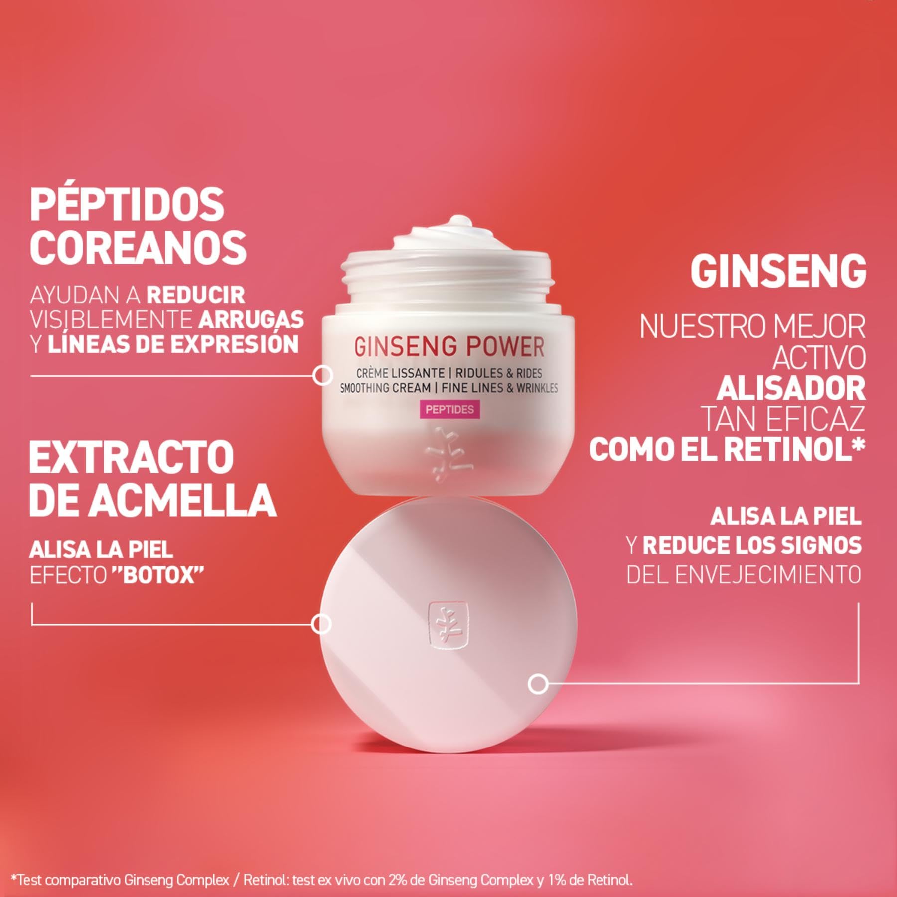 Erborian - Ginseng Power - Crema Facial Alisadora Anti-Edad - Lucha contra las Arrugas y Líneas de Expresión - Cuidado Facial - Cosmético Coreano - 50ml