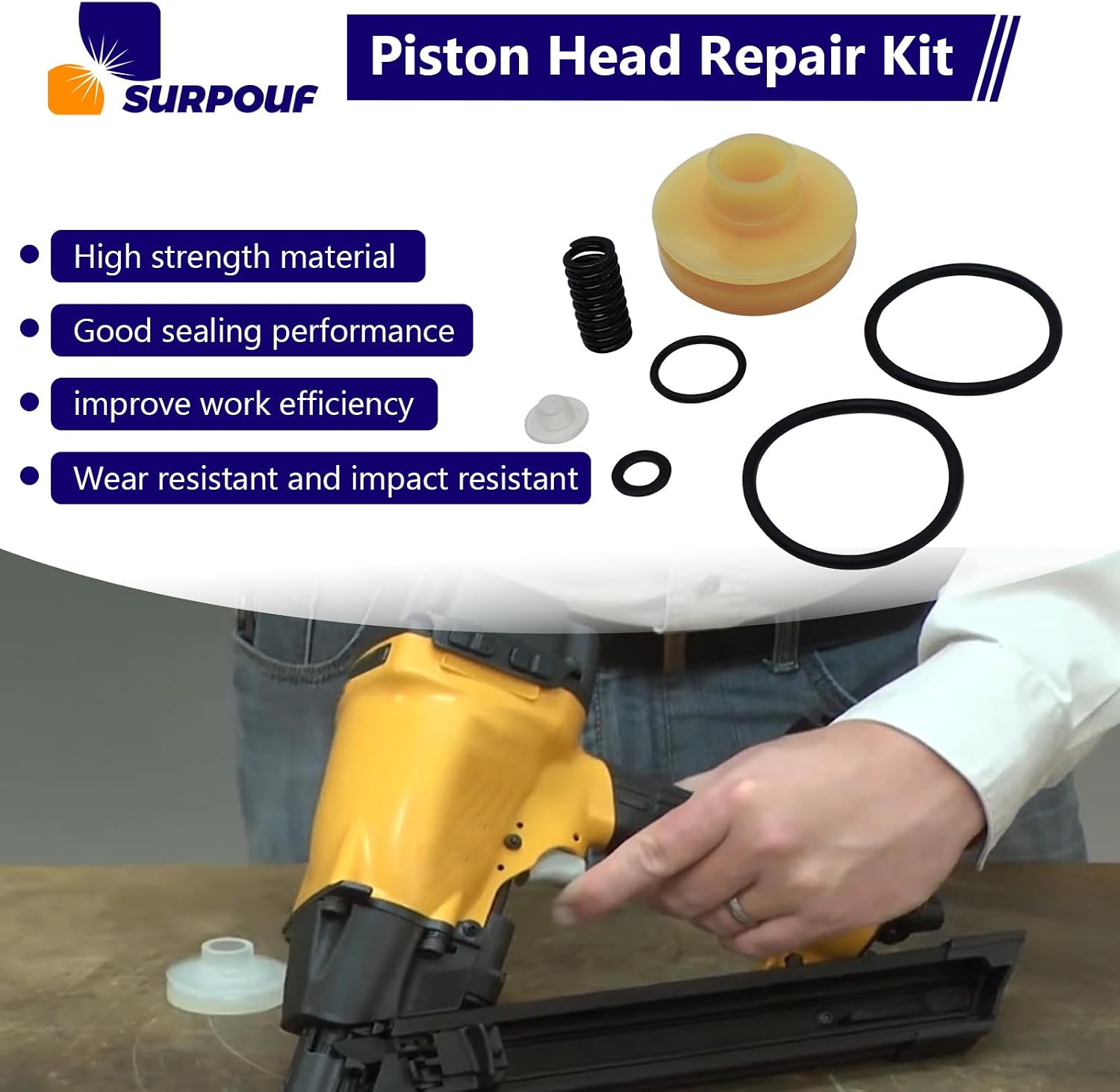 Piston Head Repair Kit Fits for Nailers