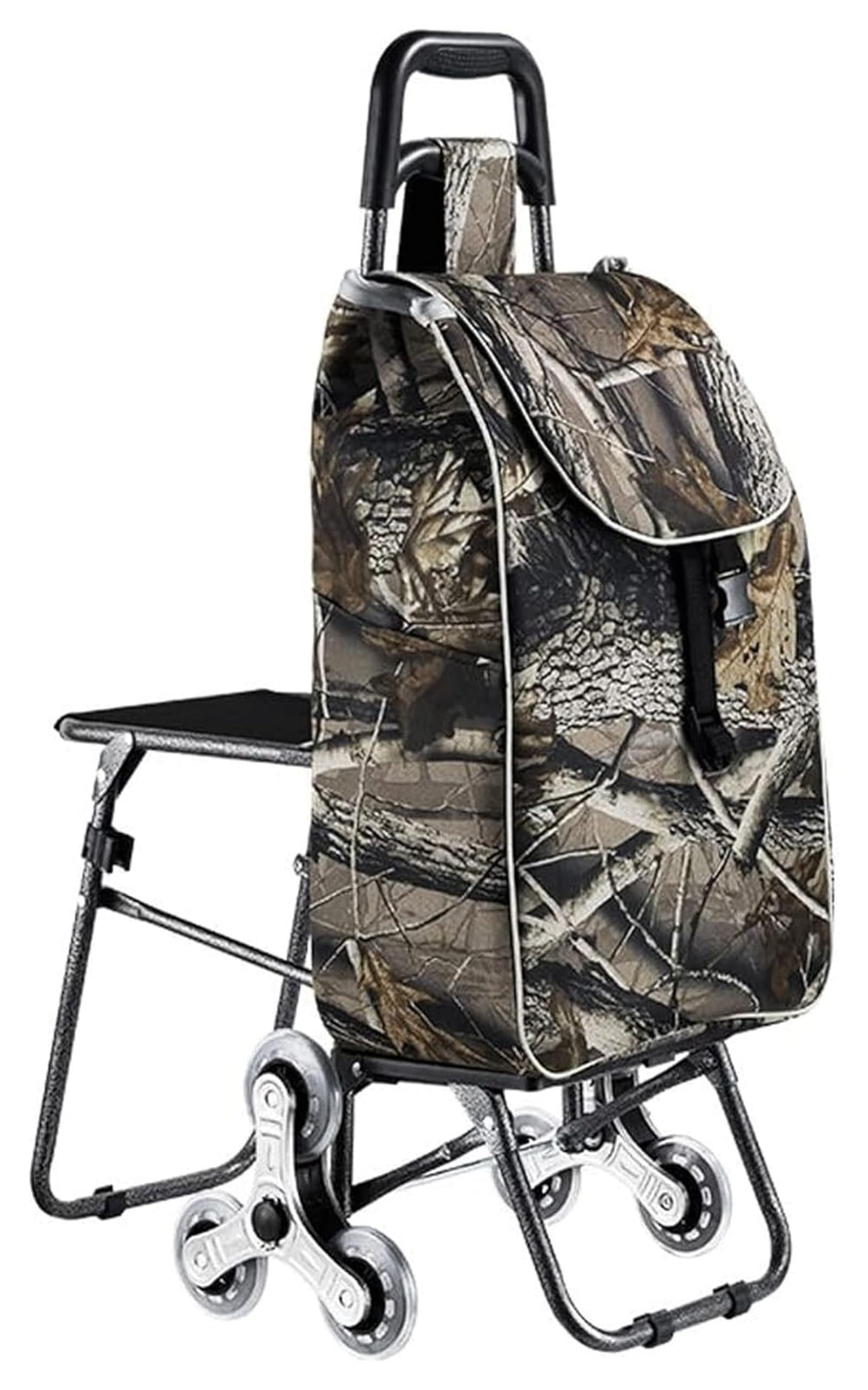 Einkaufswagen Trolley mit Sitz, Faltbarer Einkaufswagen, Treppen steigen, tragbare Sackkarre, Einkaufstasche mit Rollen for einfache Lagerung Tragbar (Color : Style 13)