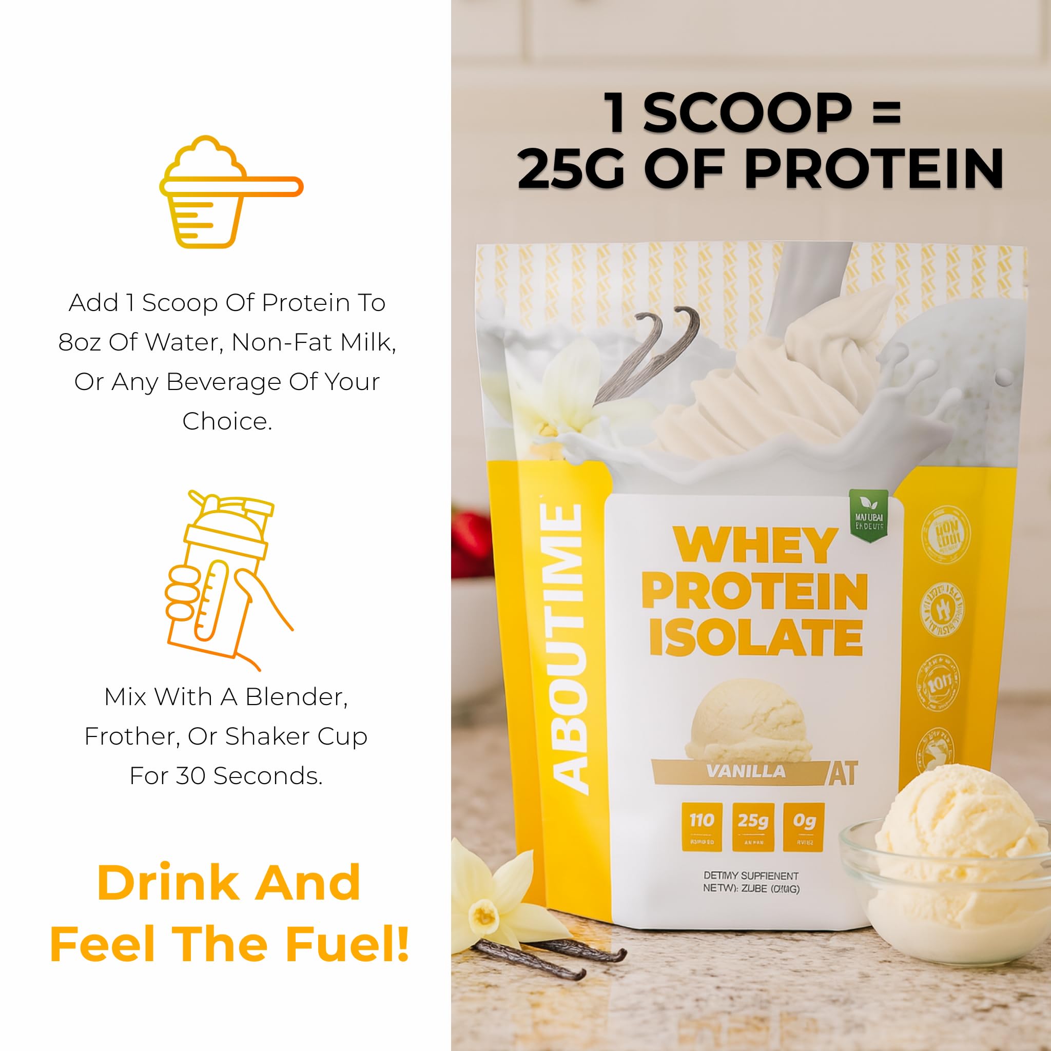 About Time Whey Protein Isolate Powder - Vanilla — Amazon image 6