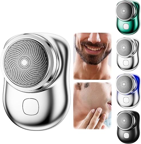 Mini-afeitadora eléctrica portátil, maquinilla de afeitar eléctrica para hombres, tamaño de bolsillo, lavable, mini afeitadora eléctrica, fácil de
