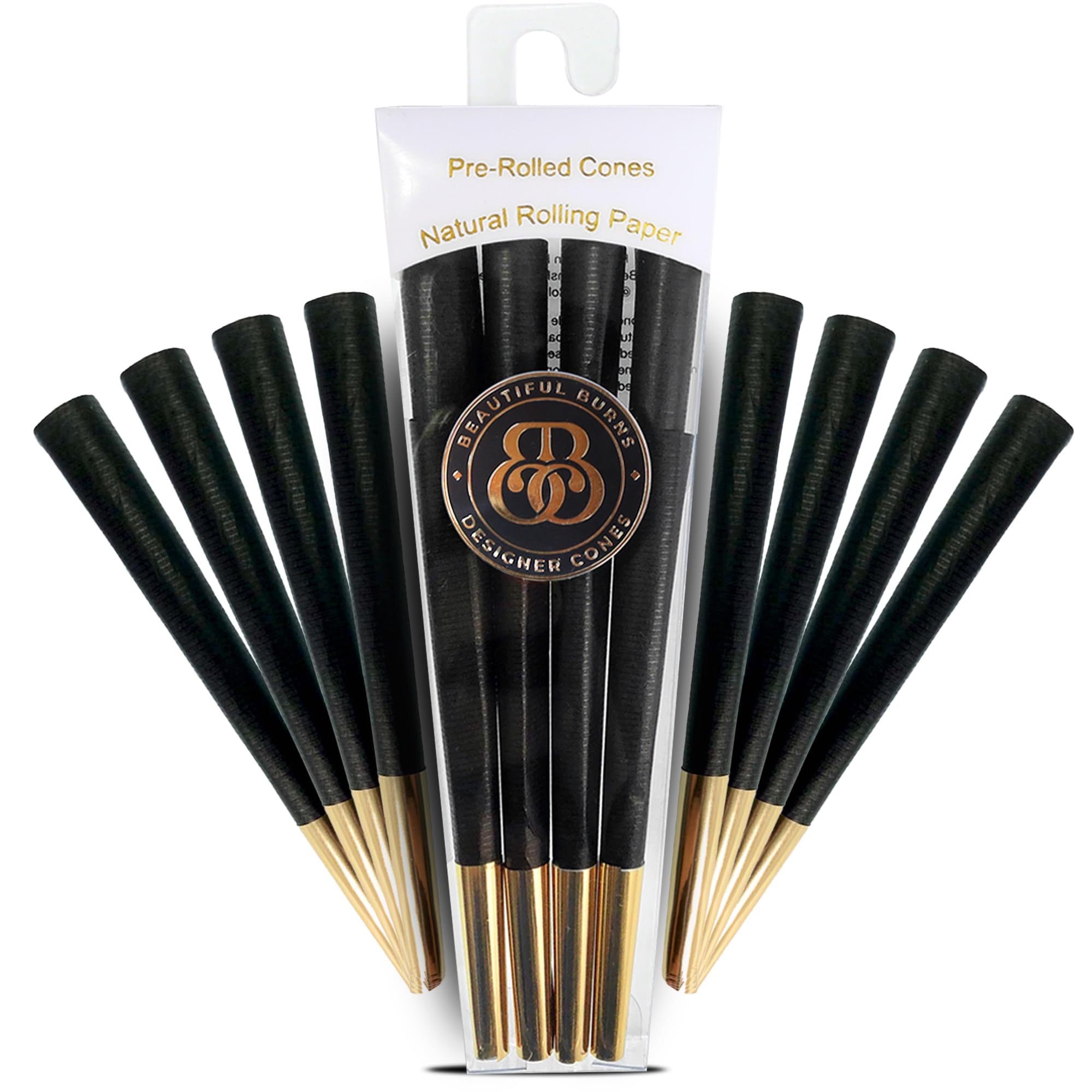 Beautiful Burns, Black Magic, Pre-Rolled Cones 8 Pack