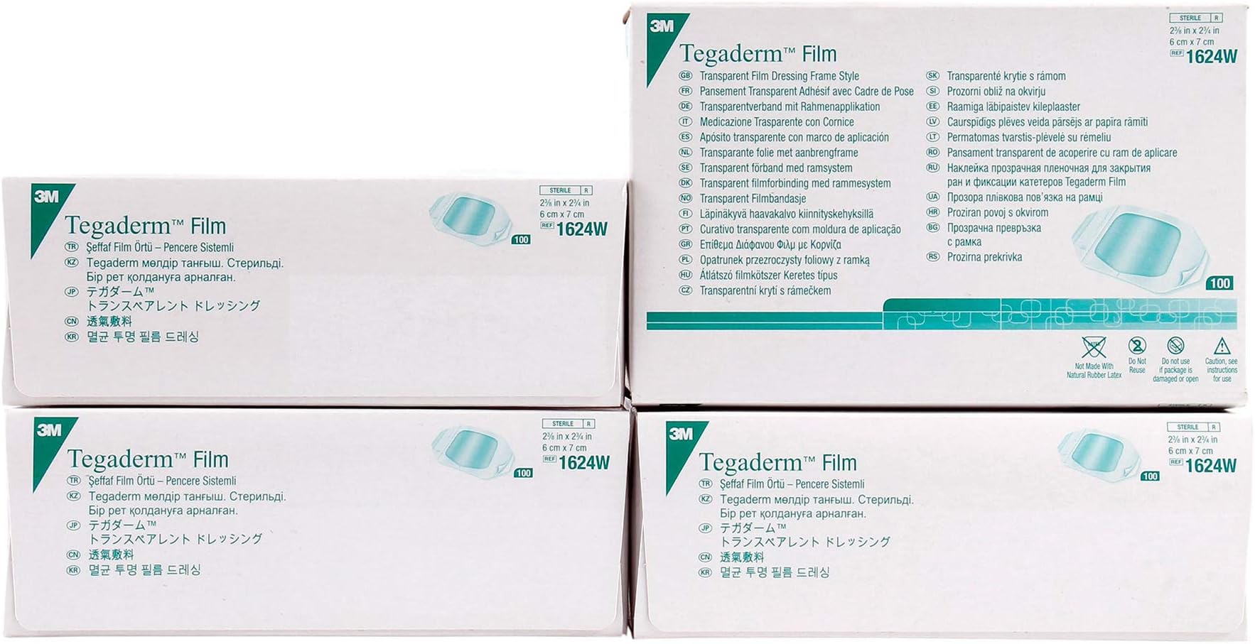 3M 1624W - Tegaderm Dressing 2 3/8" x 2 3/4", 100/bx, 4bx/cs