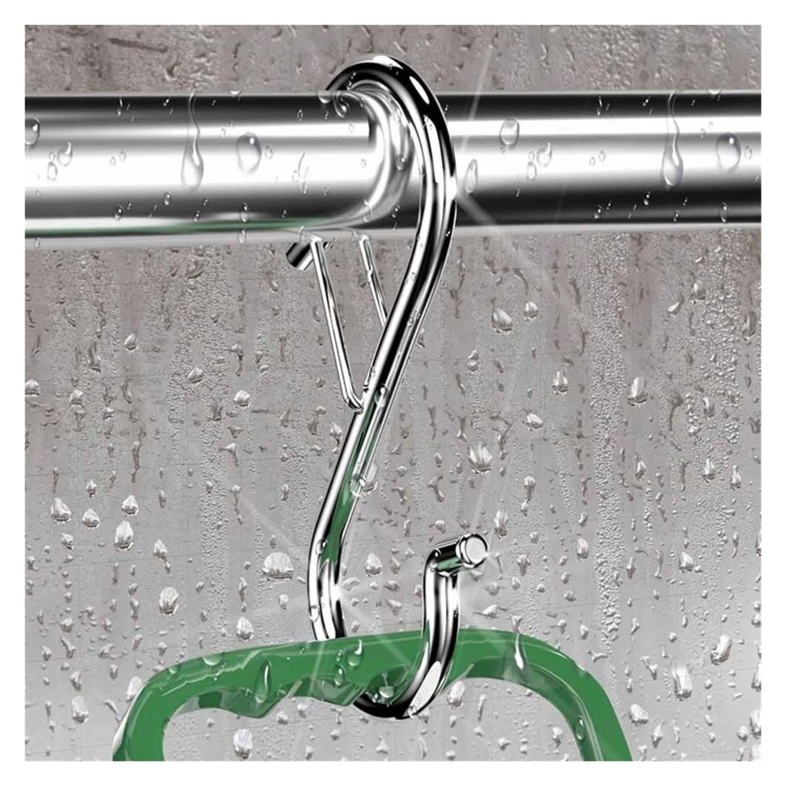 10 sztuk haczyków ze stali nierdzewnej w kształcie litery S z klamrą zabezpieczającą, Heavy Duty Hangers for Pot Rack (czarne)