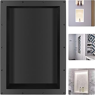 Suteck Shower Niche, 17" x 25" x 3.8" Shower Single Shelf, Rectangle Ready to Tile Niche for Bathroom Storage Recessed Niches Box (17"x25")