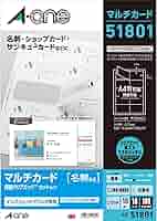 その他 mayogeek1 Amazon | エーワン 名刺 マルチカード 両面クリアエッジ 100枚分