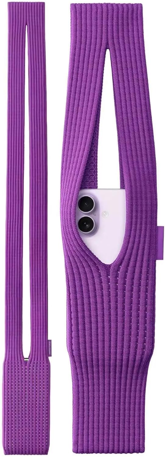 Trendy Phone Pocket Pouch Combo, Long & Short Styles, Stretch Knit Soft Sleeve, Lightweight Protective Mobile Pouch for Smartphones (Sea Green)