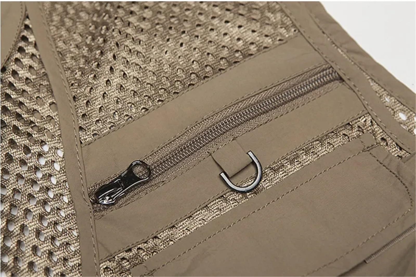 Chaleco de Herramientas Plus Size Men's Vest Mesh Waistcoat Summer Tool Multi Pocket Work Wear Big Large Cargo Sleeveless Jacket Male Fishing Quick Dry