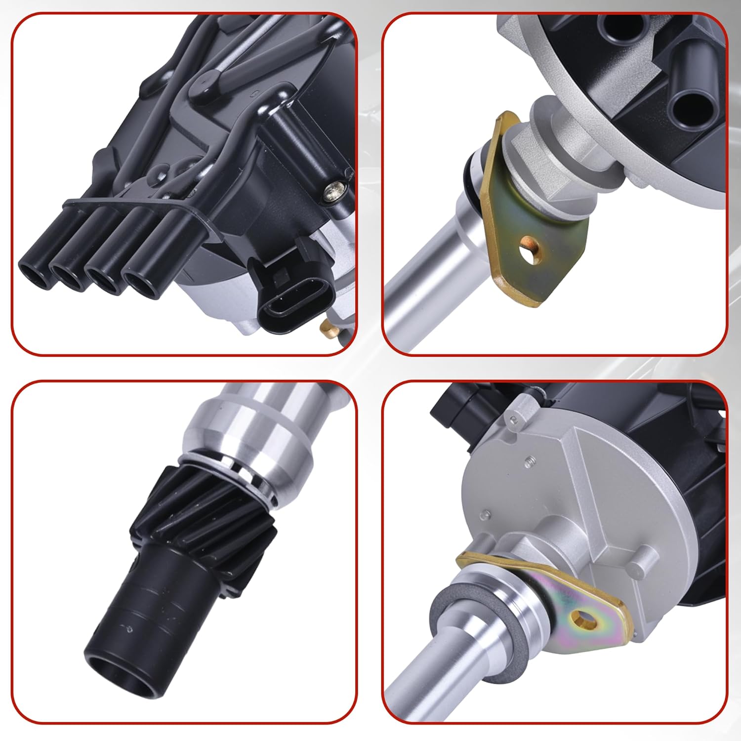 RLP Ignition Distributor With Cap & Rotor Compatible with Chevy GMC Cadillac Isuzu C1500 C2500 C3500 Express K1500 K2500 K3500 Savana Tahoe Escalade NPR V8 5.0L 5.7L Replace 93441558 1104058