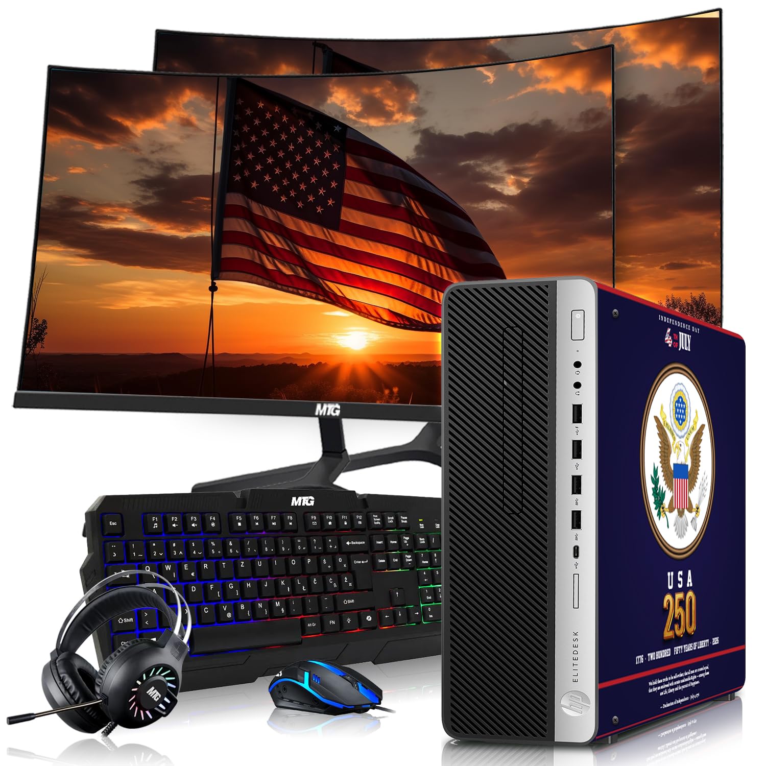 Amazon.com: HP Gaming PC, i5, 16GB RAM, 256GB SSD + 2x500GB HDD