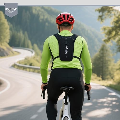 Miniatura 7 de KSIBNW Chaleco de correr para mujeres y hombres, ligero chaleco de hidratación con bolsa de agua de 1.5 L, mochila para correr para senderismo,