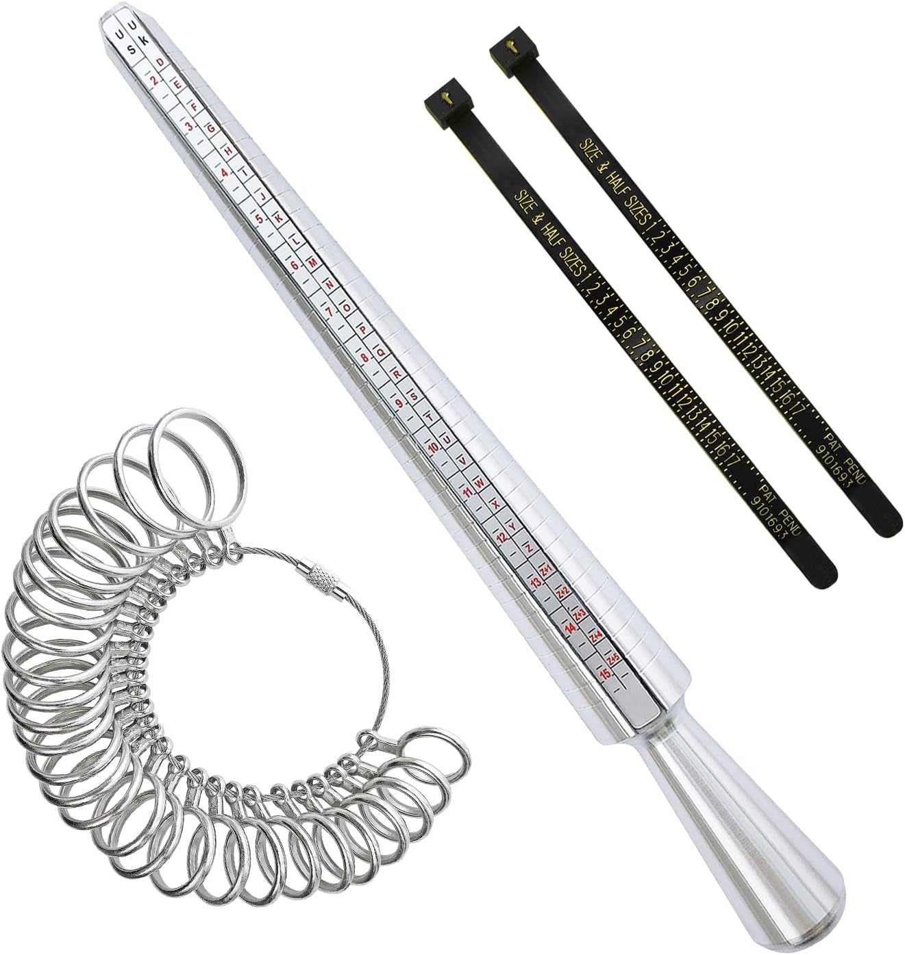 JSTHOT Ring Sizer Measuring Tools Ring Mandrel & Ring