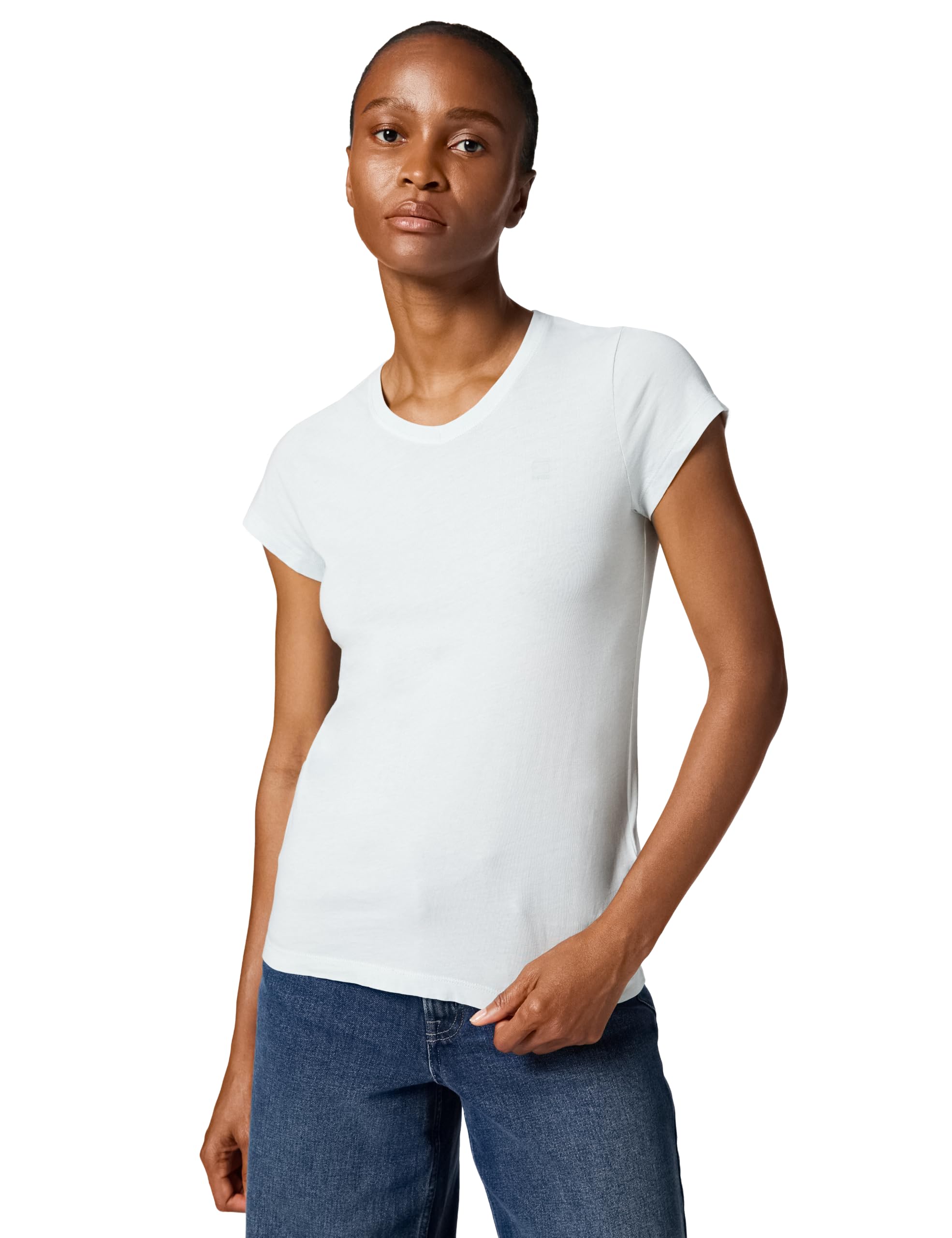 G-STAR Eyben Slim V-Neck Top 2.0 D24533 Blue (Plein Air Gd) M