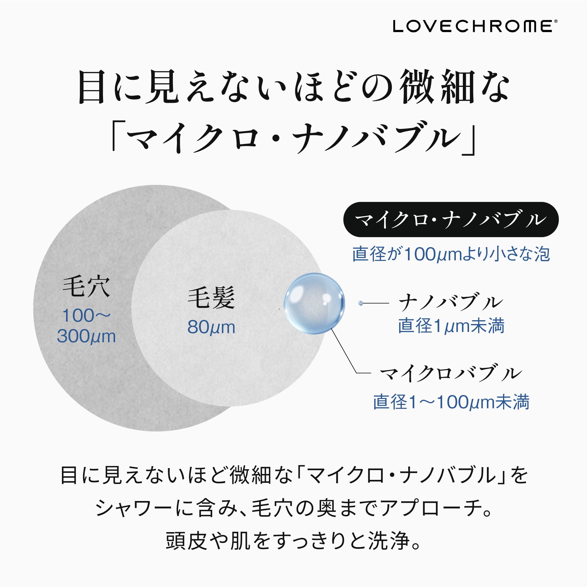 Amazon.co.jp: LOVECHROME 美頭髪シャワーヘッド SSシルバー マイクロ