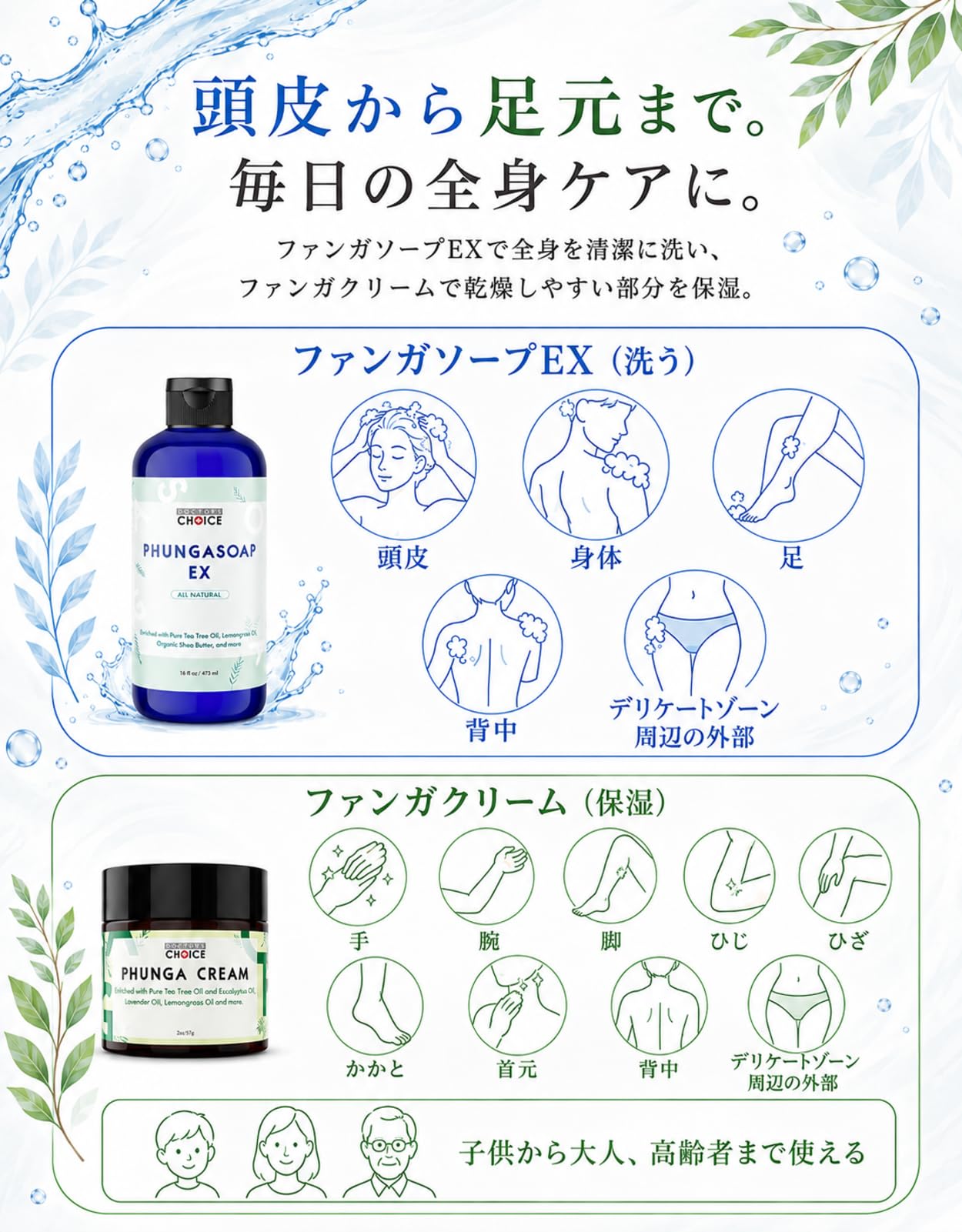 Amazon.co.jp: 【Doctor's Choice】ドクターズチョイス ファンガソープ