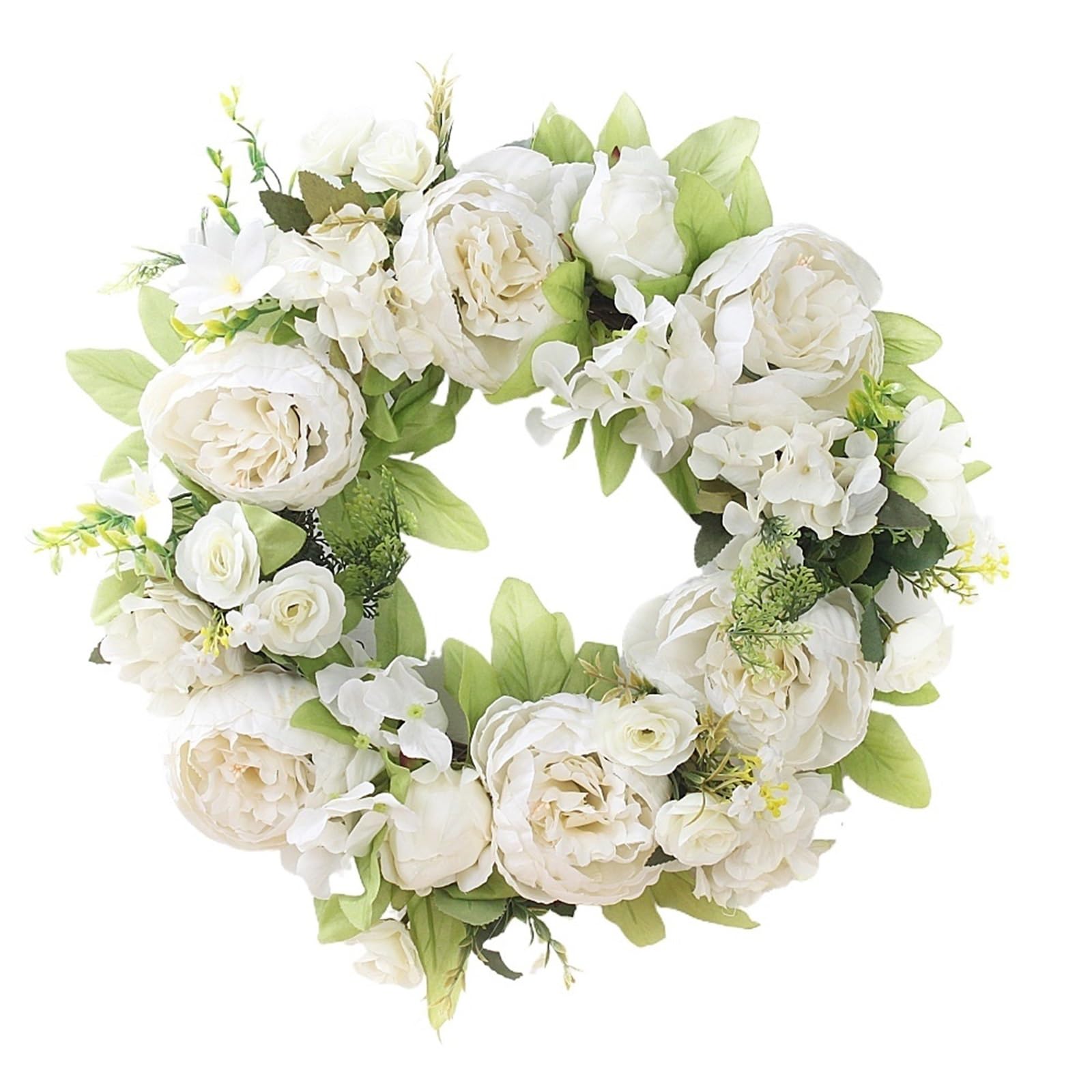 Luysgbxr Color 02 Wreaths Wreath 1Pc, Simulation Peony Flower Silk Fake Tea Bract Rattan Wall Hanging Green Plant Home Decoration Pen(Color 02)
