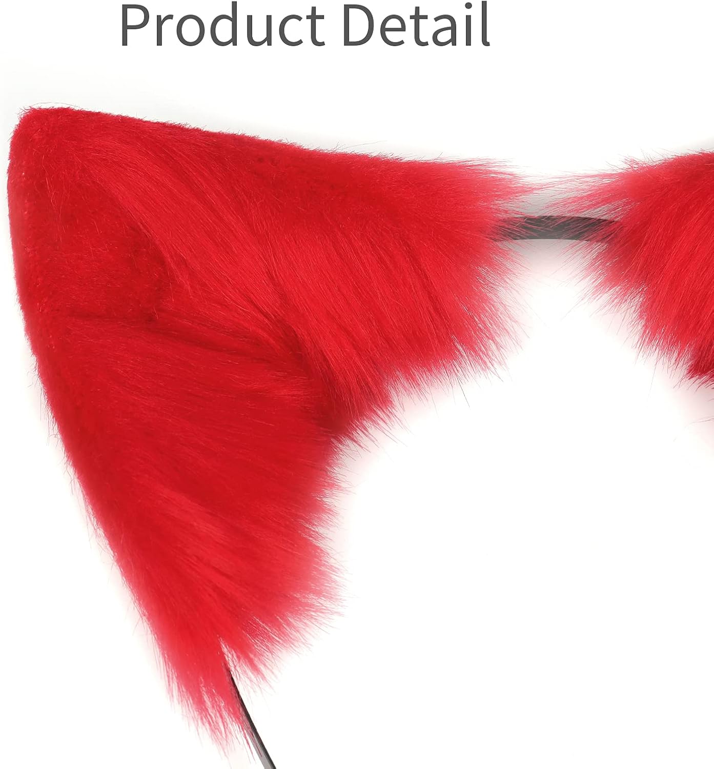 QinRuan Cat Fox Faux Fur Ears Headband Cute Halloween Fancy Dress Cosplay Handmade Animal Furry Ears Hair Hoop - Image 2