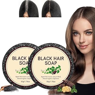 Gray Hair Reverse Shampoo Bar for Unisex, 2 PCS Black Hair Soap for Deep Clean the Scalp Grey, Grey Hair Shampoo Bar For Men and Women