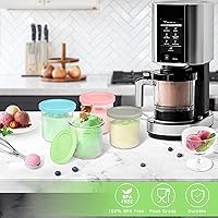Vista 5 de REMYS Creami Pints, for Ninja Creami Ice Cream Maker,16 OZ Creami Pints Airtight,Reusable Compatible NC301 NC300 NC299AMZ Series Ice Cream Maker