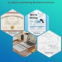 Vista 5 de LabelMore Bolsas de laminación térmica de 3 mil de grosor, hojas de laminación transparentes para laminador, 9 x 11.5 pulgadas, tamaño carta, 50