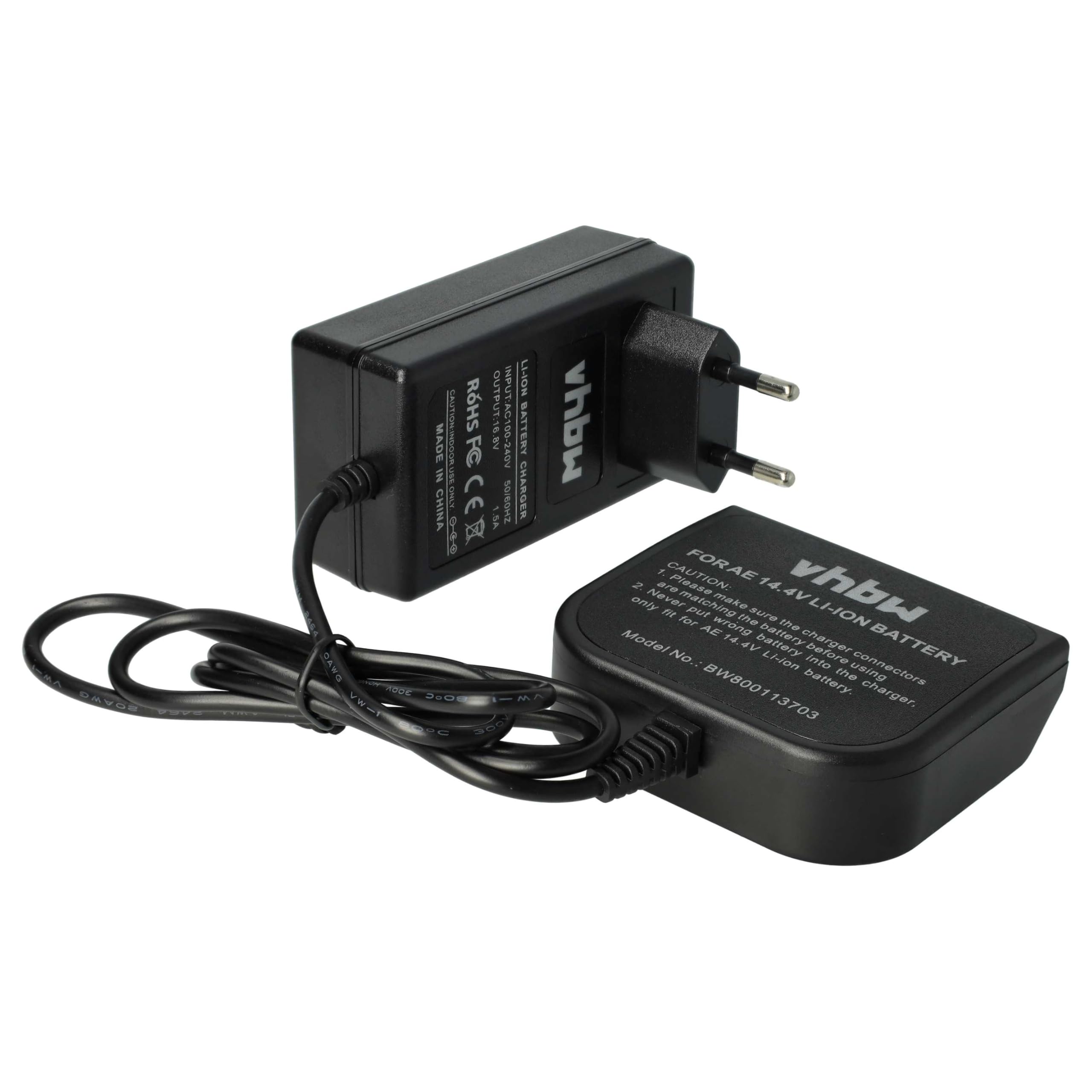 vhbw Chargeur Compatible avec AEG GBS 14.4V | M1430R, L1414, L1414R, L1415, L1415R, L1430, L1430L, L1430R batteries Li-ion d'outils