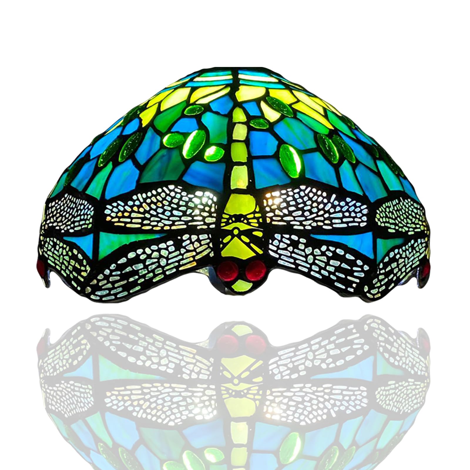 Auroh 1015 10 Inch Tiffany Lampshades Antique Style Handcrafted Stained Glass Shade Only (1015)