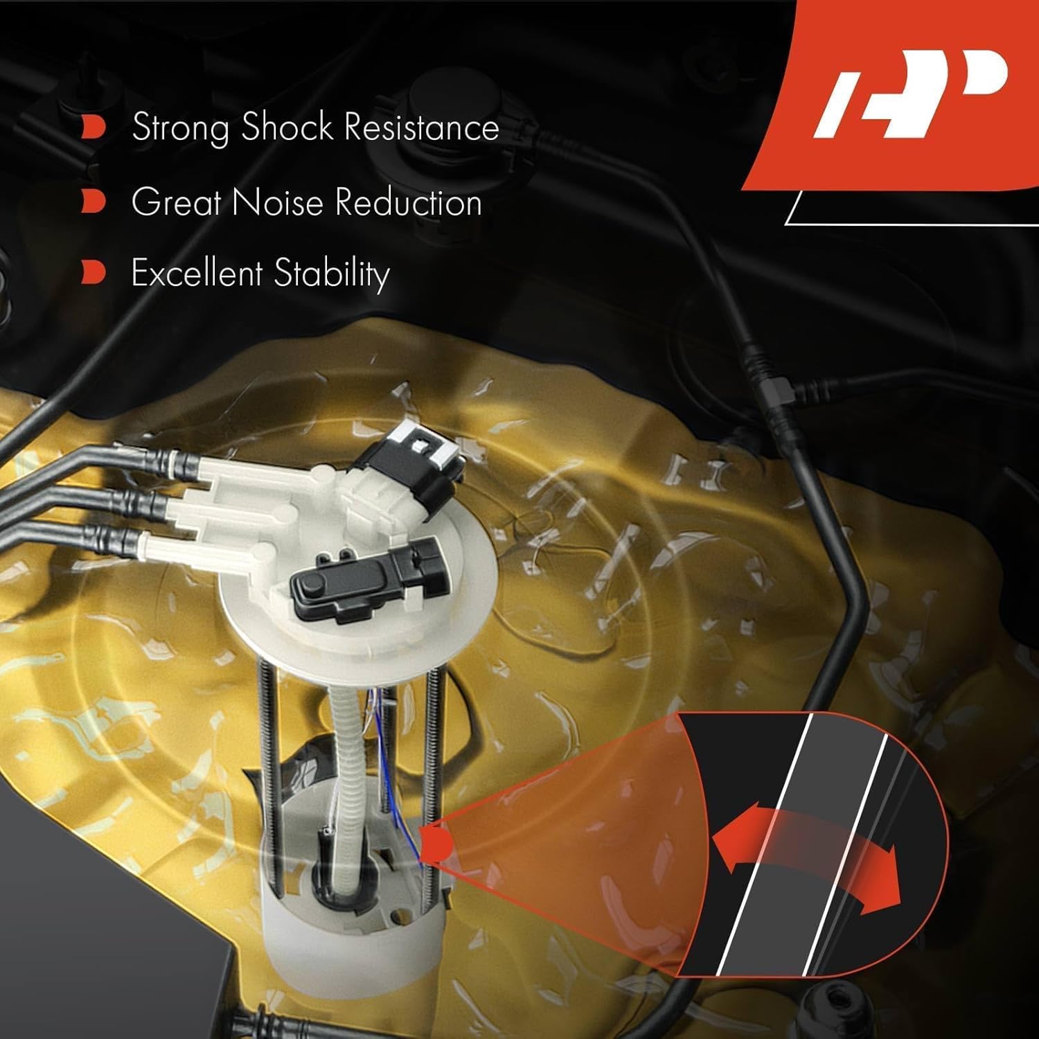 A-Premium Fuel Tank Sending Unit Compatible with Chevrolet Camaro 1969, With 3/8 Outlet and 1/4 Inlet