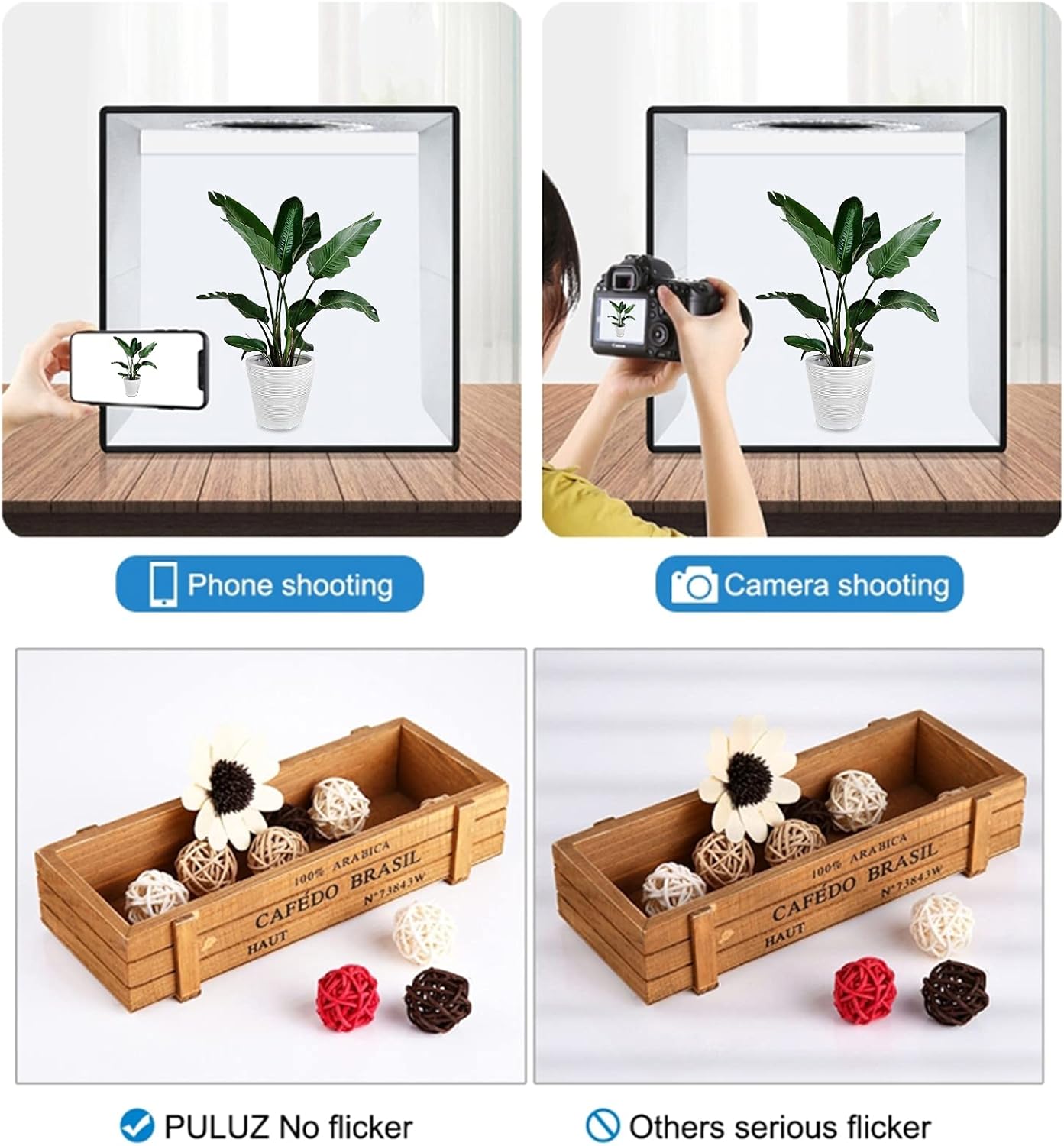 Soft Box Set Portable Folding Photo Lighting Modifier Photography Tent Box with 12 Colors Backdrops