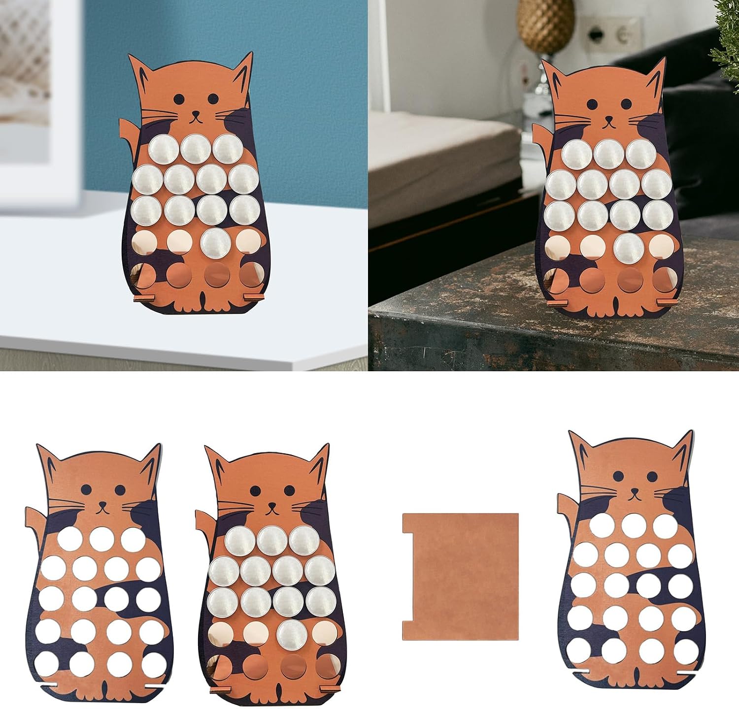 Compact Coffee Pods Storage Rack Cats Design Coffee Pods Dispenser for Efficient Organization in Any Space Dispenser